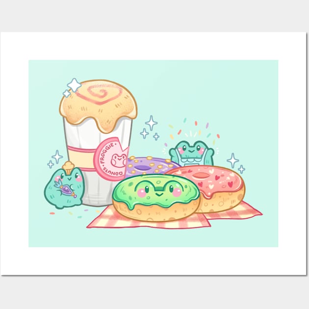 Froggies and Donuts Wall Art by Kukoo.Kat